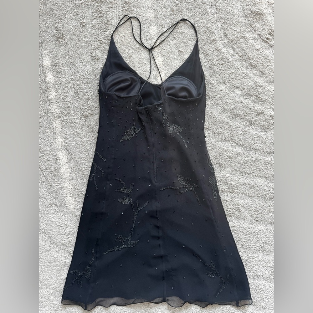 Armani Collezioni Black Sequin Beaded Dress - Picture 4 of 13
